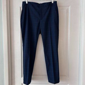 Zara Slim Fit Blue Plaid Trousers